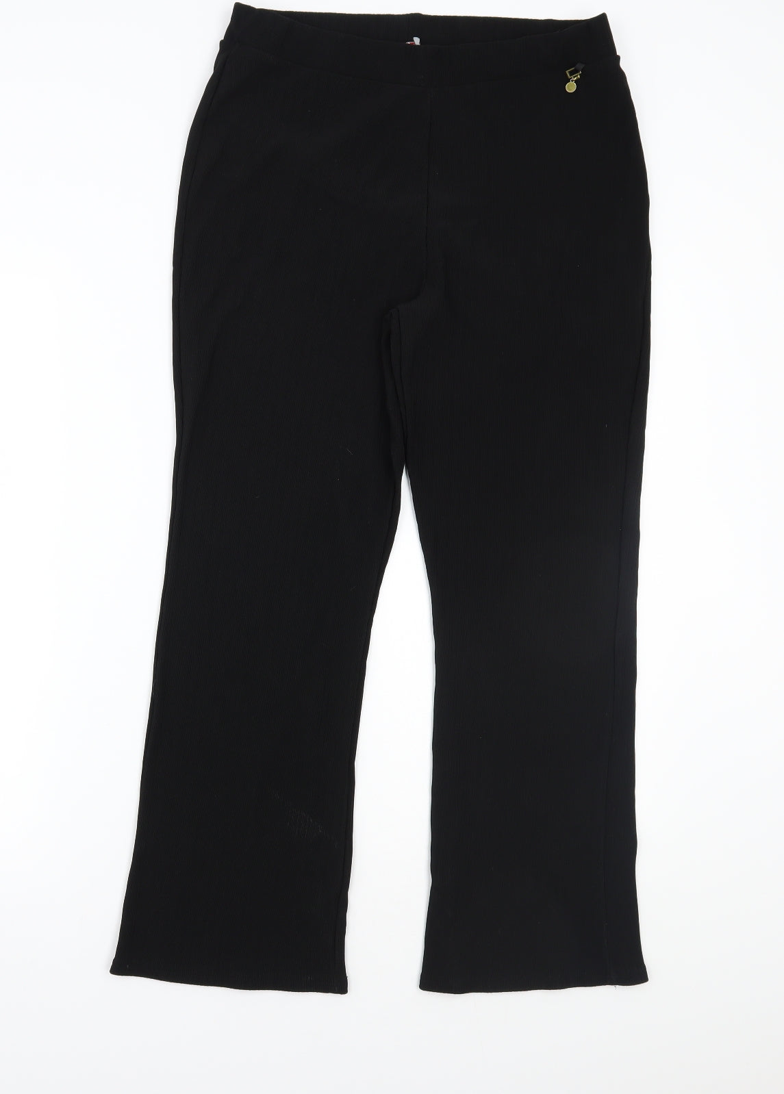 Papaya Womens Black   Trousers  Size 14 L25 in