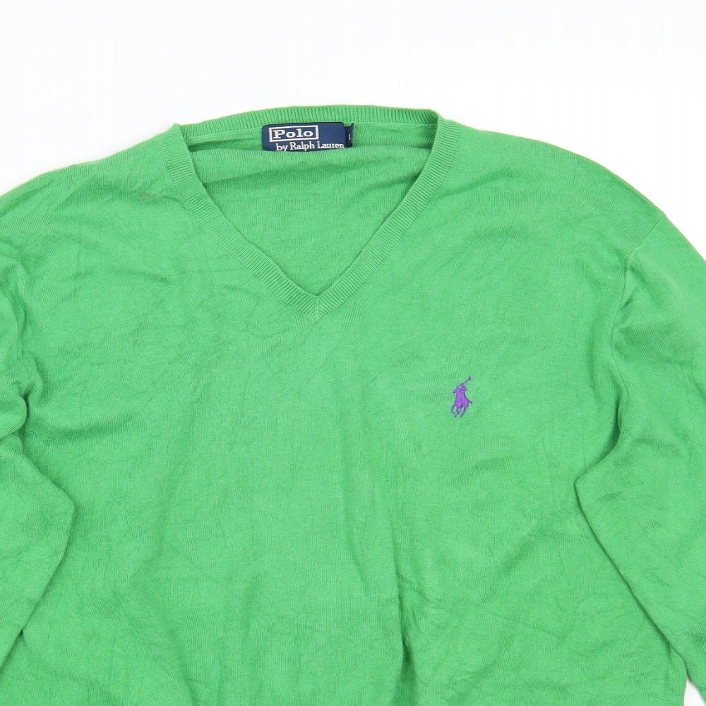 Polo Ralph Lauren Mens Green   Pullover Jumper Size L