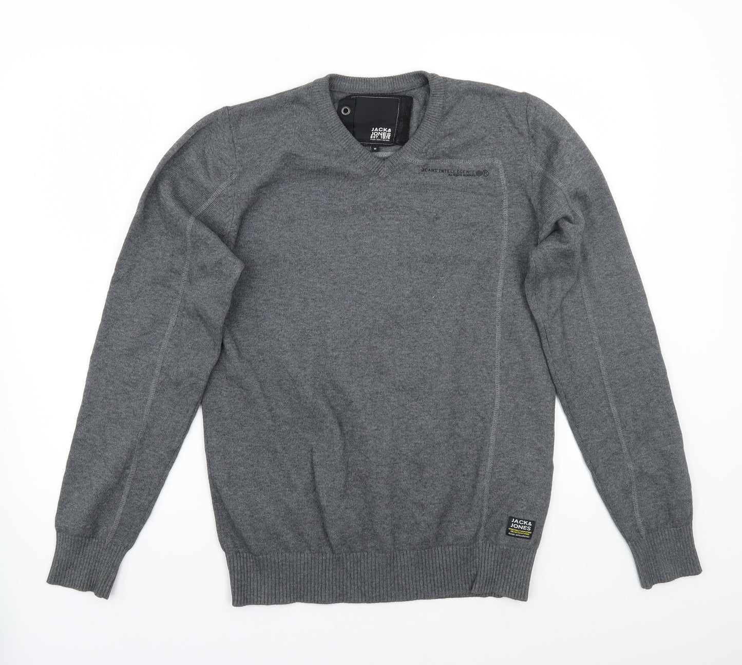 Jack&jones Mens Grey   Pullover Jumper Size M
