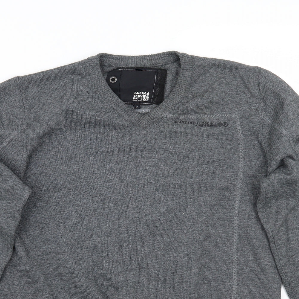 Jack&jones Mens Grey   Pullover Jumper Size M