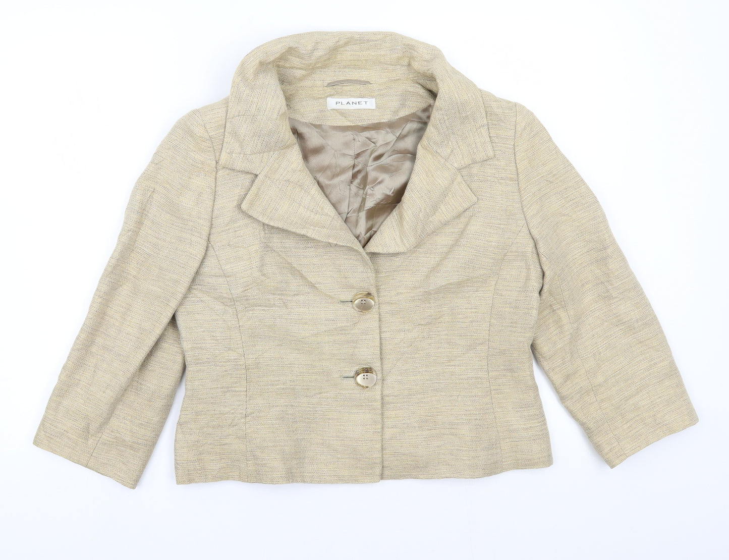 Planet Womens Beige   Jacket Coat Size 14
