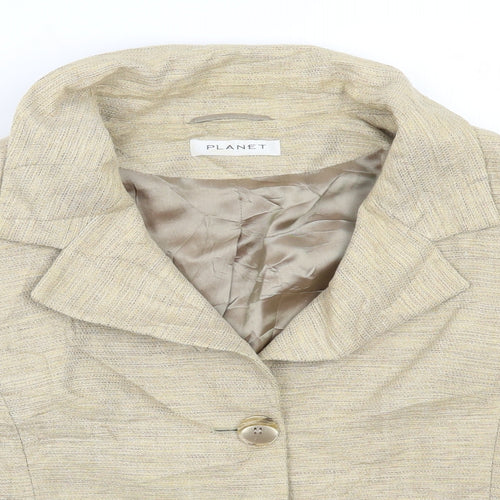 Planet Womens Beige   Jacket Coat Size 14