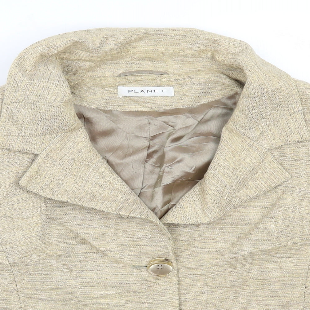Planet Womens Beige   Jacket Coat Size 14