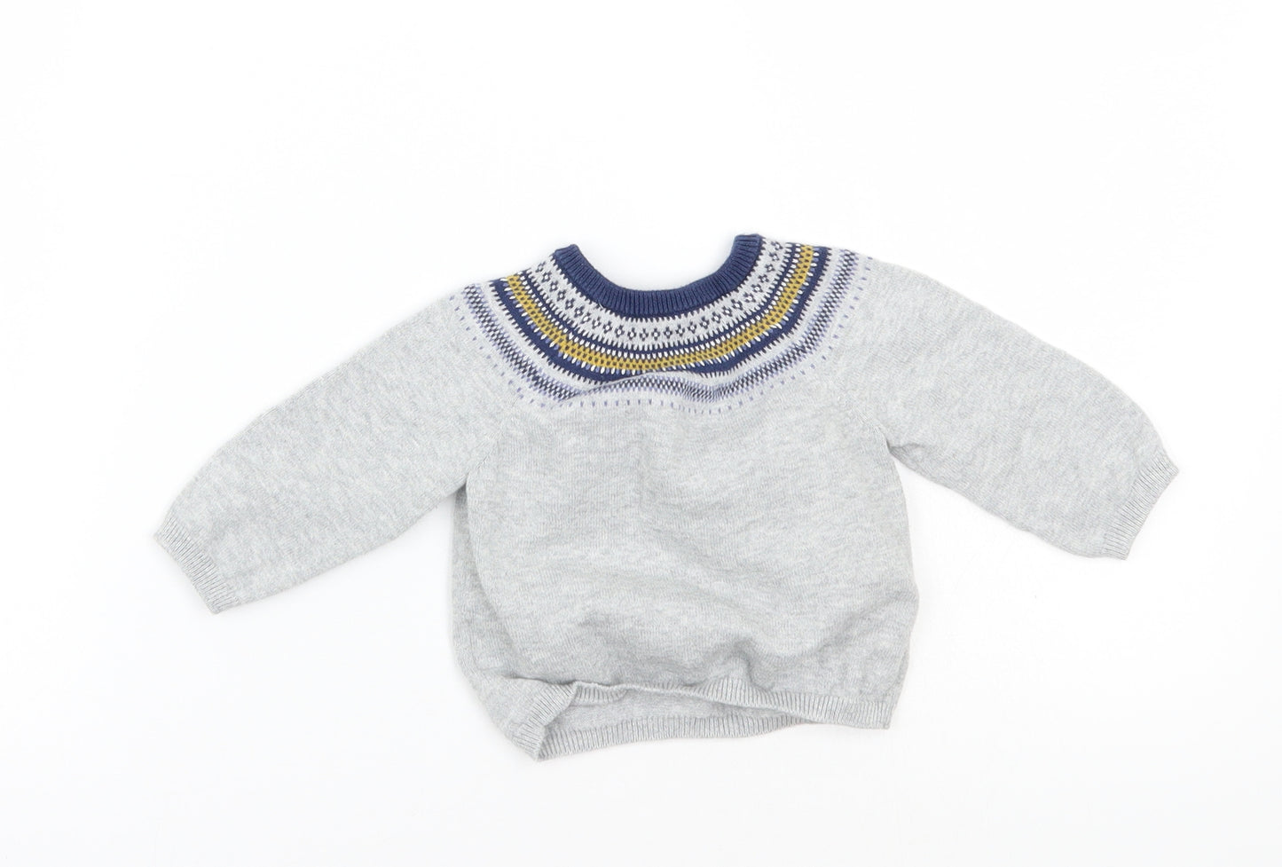 Mothercare Boys Grey   Pullover Jumper Size 3-6 Months