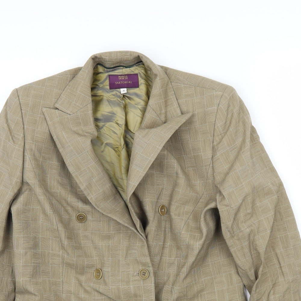 Marks and Spencer Womens Brown   Jacket Suit Jacket Size 14