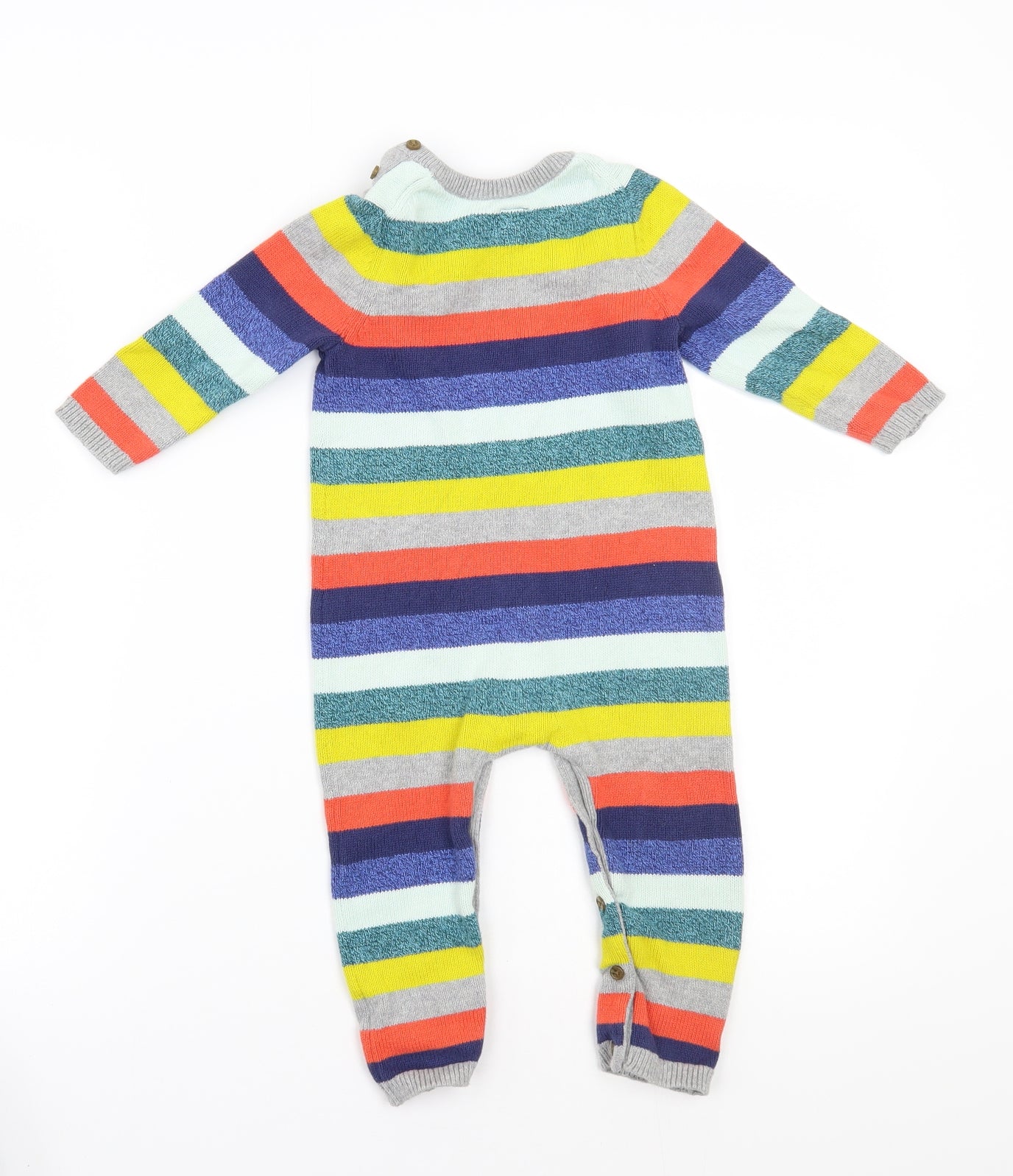 Baby gap Boys Grey Striped  Babygrow One-Piece Size 18 Months