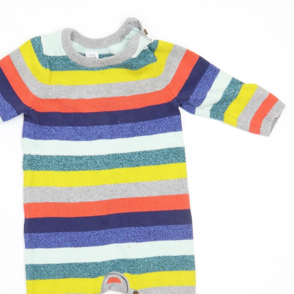 Baby gap Boys Grey Striped  Babygrow One-Piece Size 18 Months