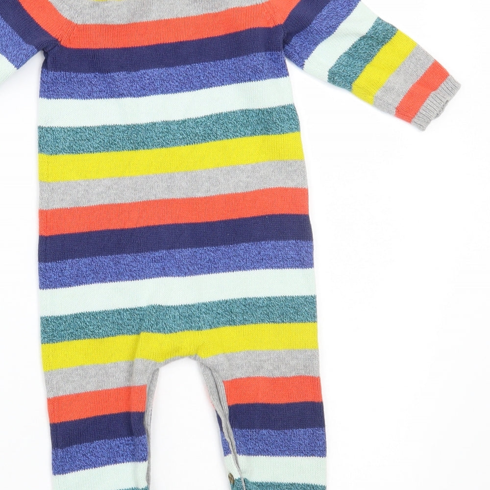 Baby gap Boys Grey Striped  Babygrow One-Piece Size 18 Months