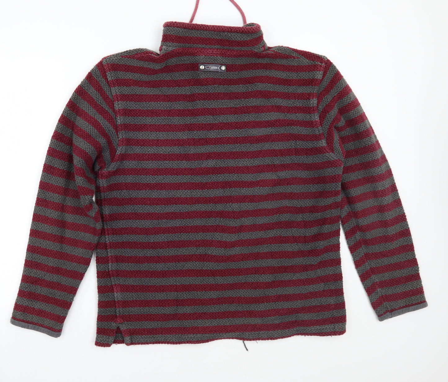 Weird Fish Womens Grey Striped  Pullover Jumper Size M