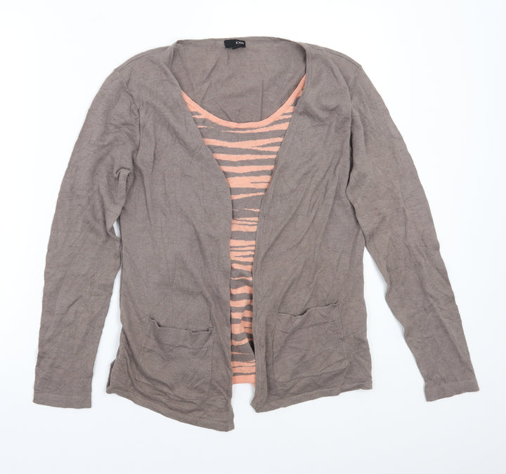 Jobis Womens Brown Cardigan Jumper Size L