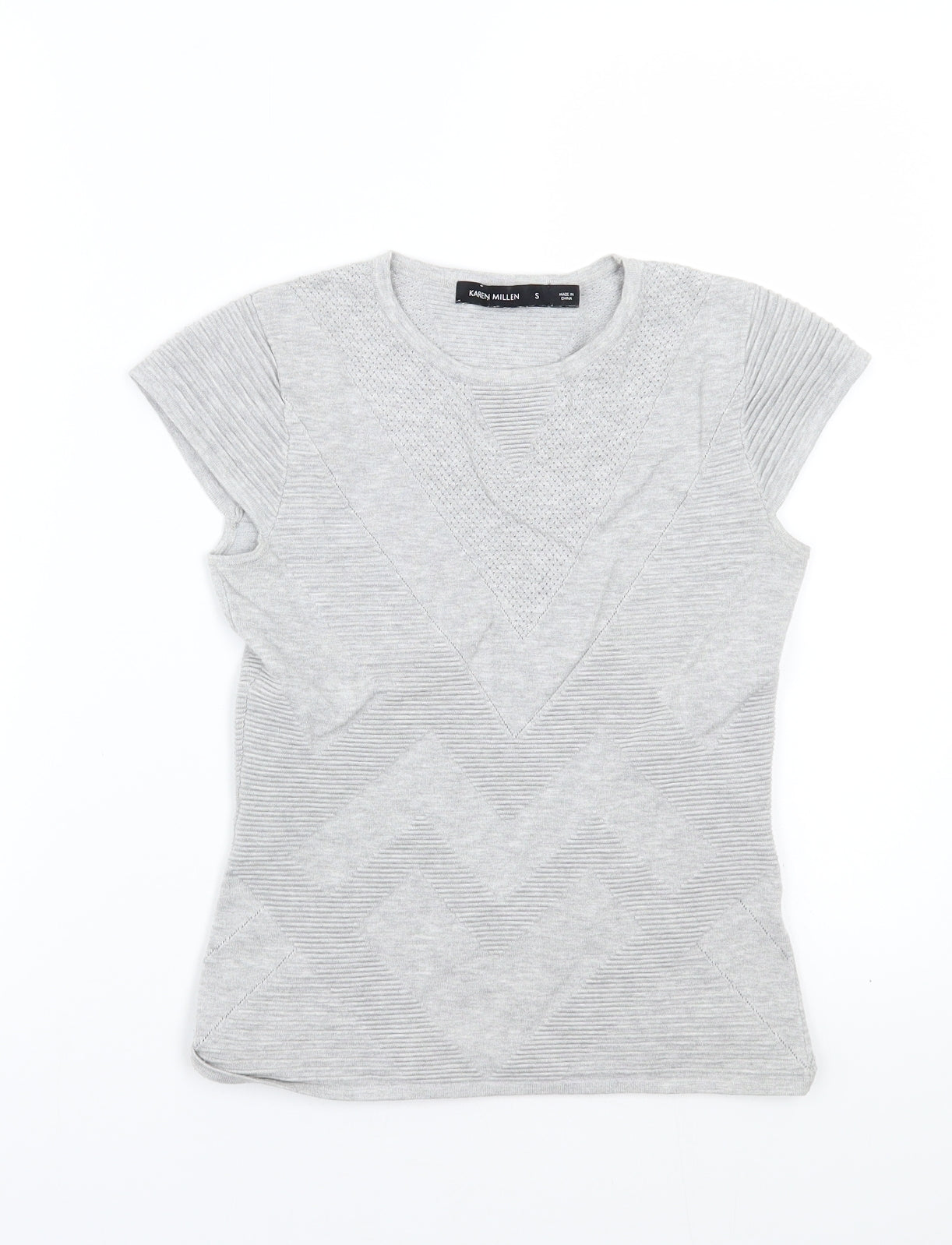 Karen Millen Womens Grey   Basic T-Shirt Size S