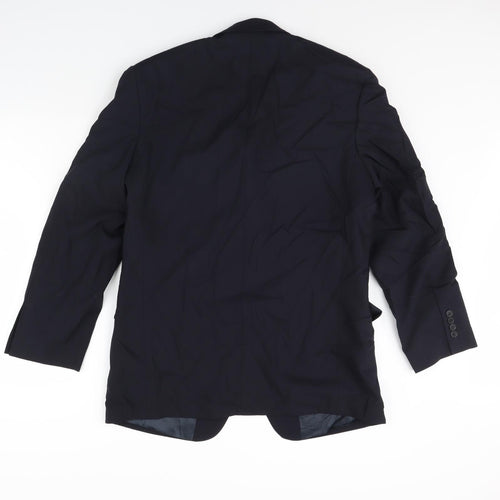 Preworn Mens Black   Jacket Blazer Size 38  - Shoulder Pads