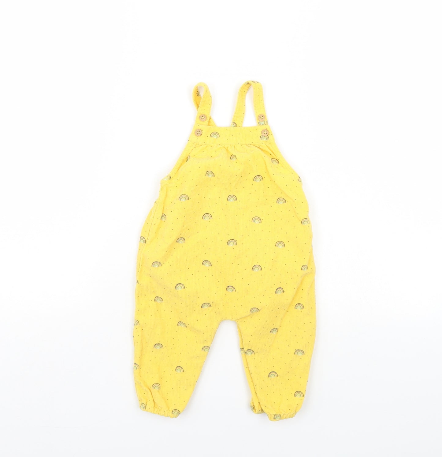 NEXT Girls Yellow Floral  Babygrow One-Piece Size 6-9 Months