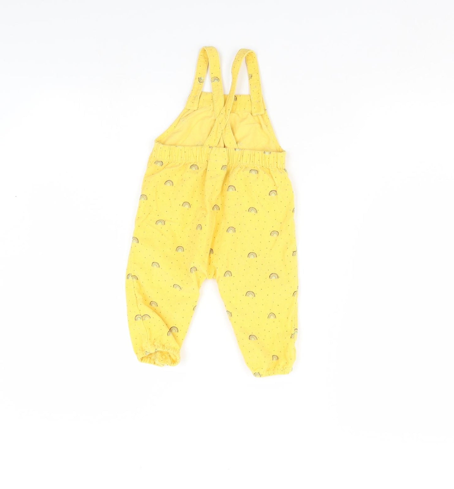 NEXT Girls Yellow Floral  Babygrow One-Piece Size 6-9 Months