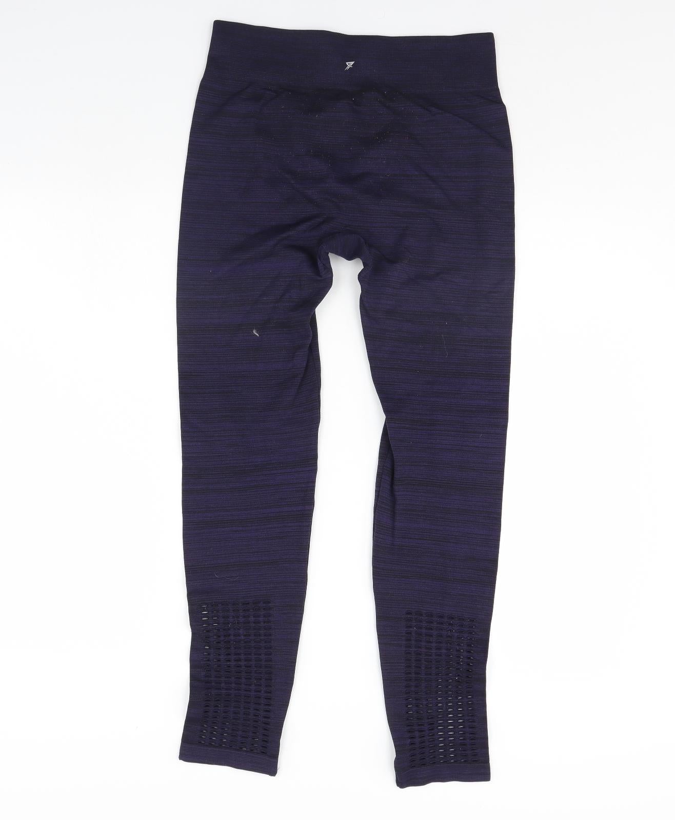 Workout Womens Purple   Compression Leggings Size 14 L29 in