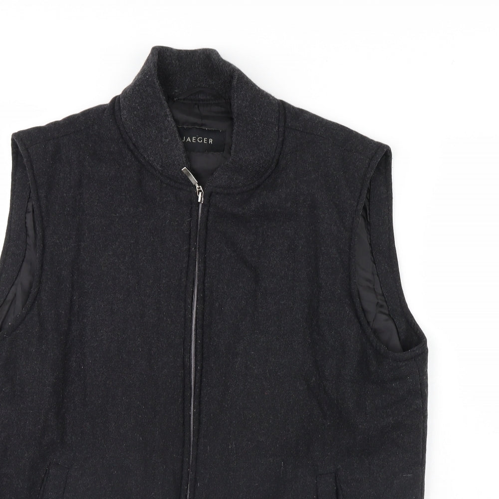 Jaeger Mens Grey   Gilet Jacket Size M
