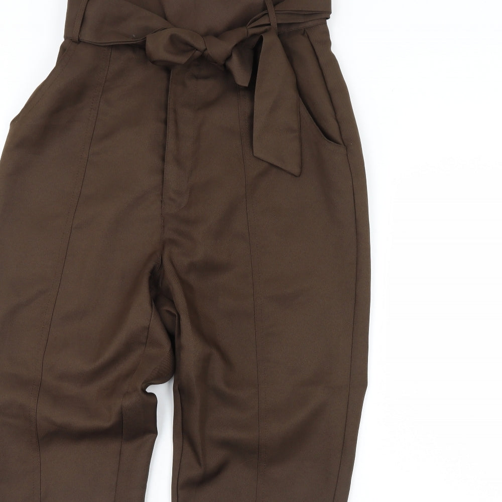 pretty little Thing Womens Brown   Trousers  Size 10 L29 in