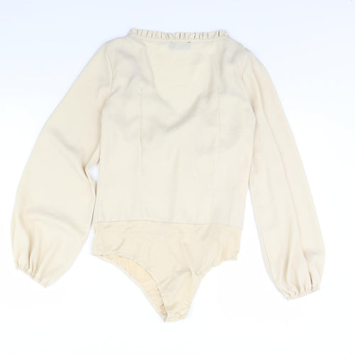 pretty little Thing Womens Ivory   Bodysuit One-Piece Size 12