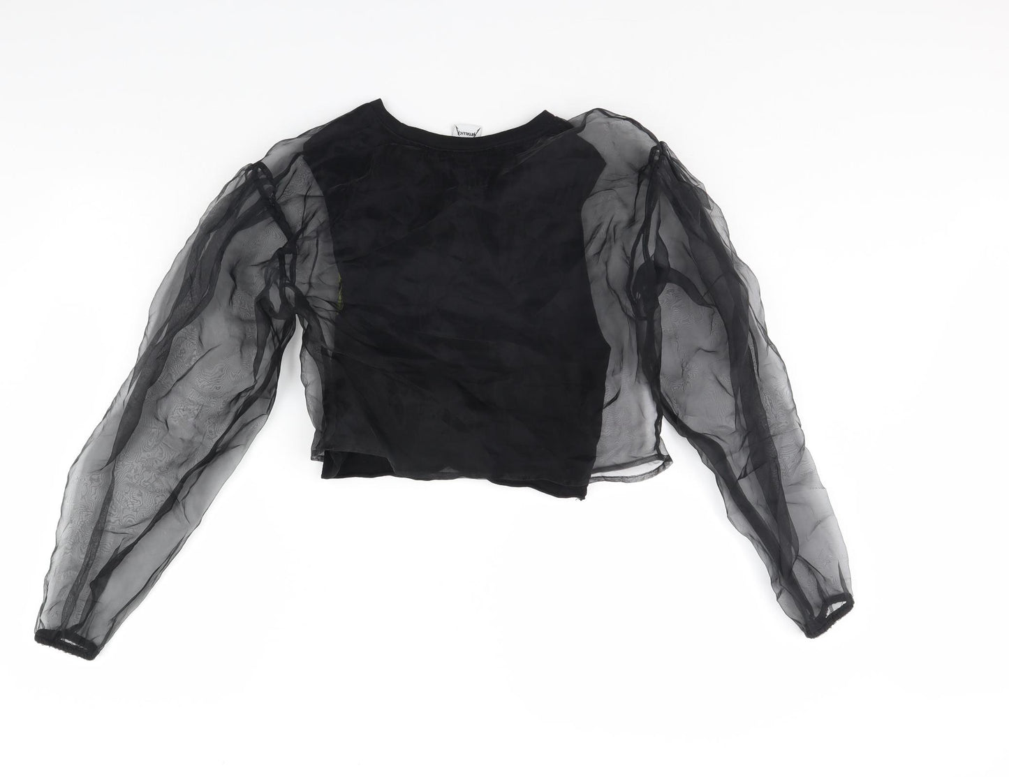 Bershka Womens Black   Basic Blouse Size M  - Metallica