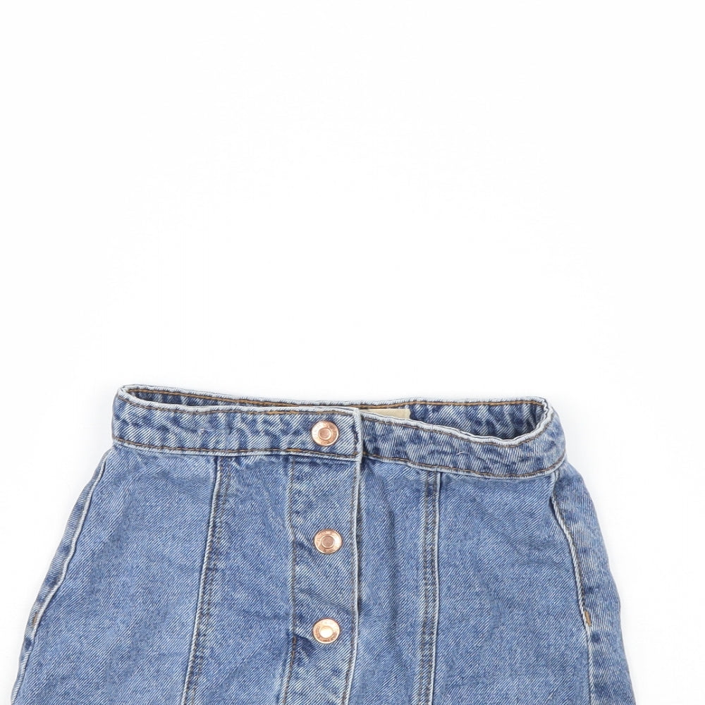 Preworn Girls Blue  Denim Mini Set Size 6 Years