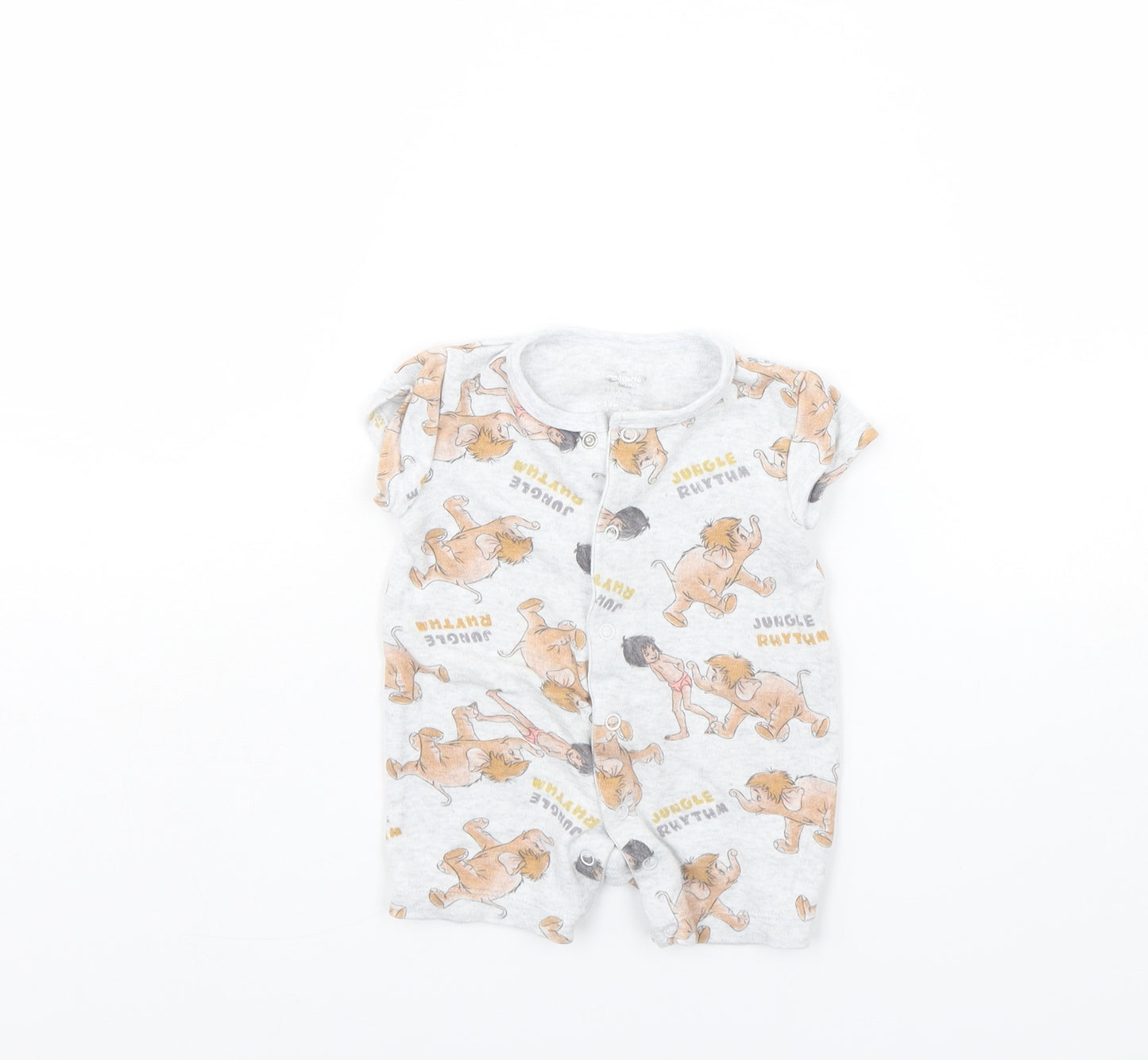 Primark Baby Grey   Babygrow One-Piece Size 0-3 Months  - Disney