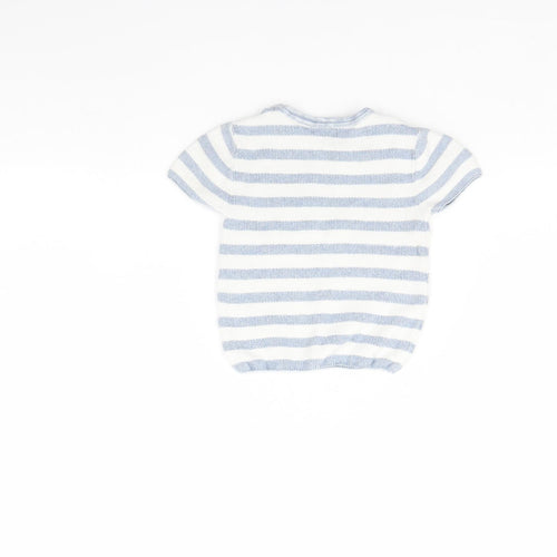 NEXT Baby White Striped  Pullover Jumper Size 6-9 Months