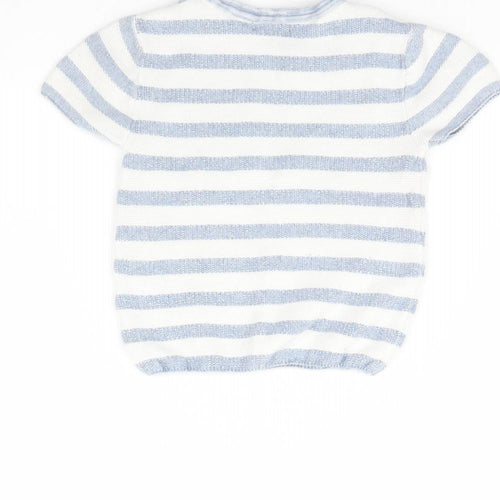 NEXT Baby White Striped  Pullover Jumper Size 6-9 Months