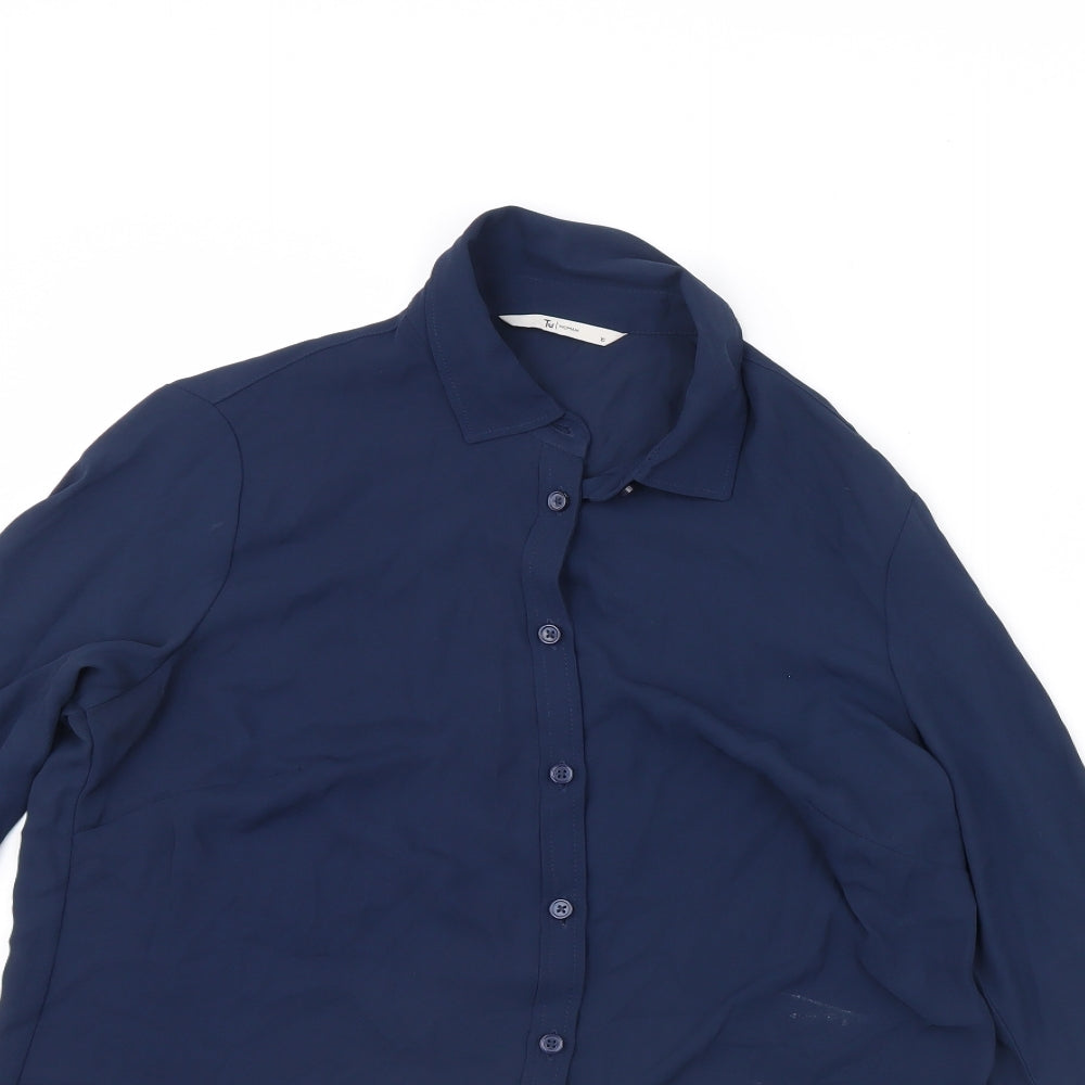 TU Womens Blue   Basic Button-Up Size 10