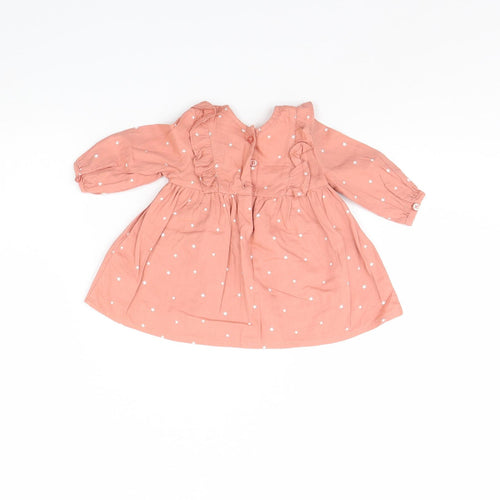 NEXT Girls Pink   Fit & Flare  Size 0-3 Months  - star detail
