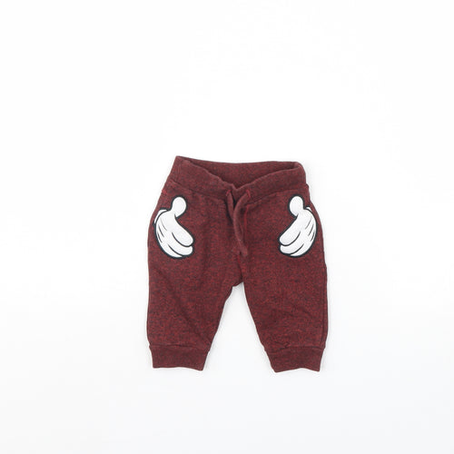 Disney Baby Baby Red   Jogger Trousers Size 0-3 Months  - Mickey and Friends