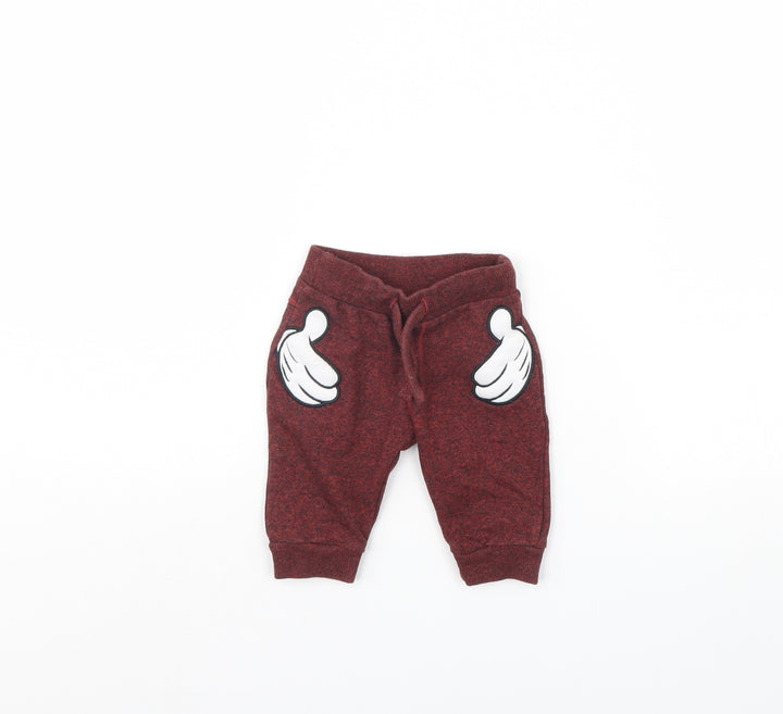Disney Baby Baby Red   Jogger Trousers Size 0-3 Months  - Mickey and Friends