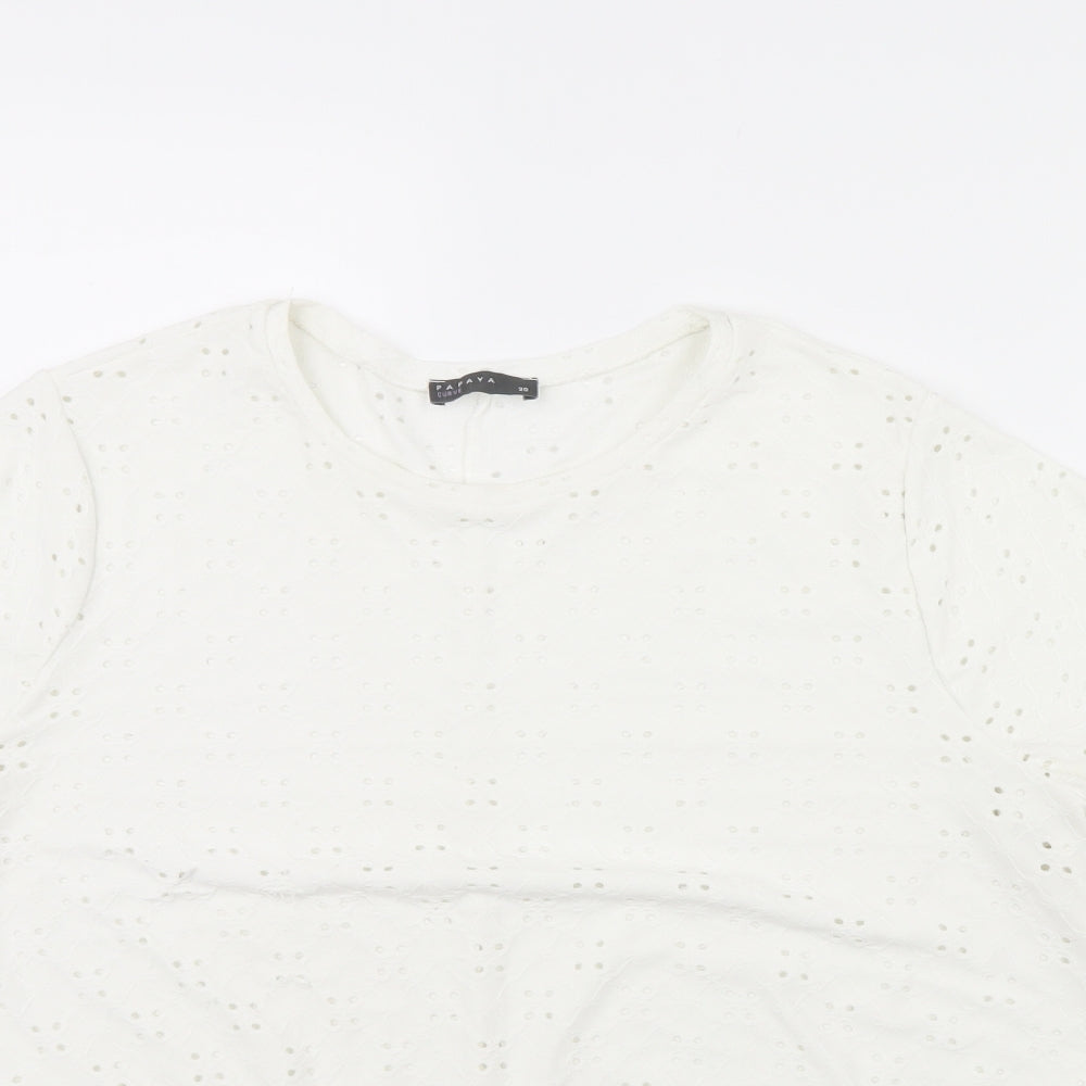 Papaya Womens White   Basic Blouse Size 20