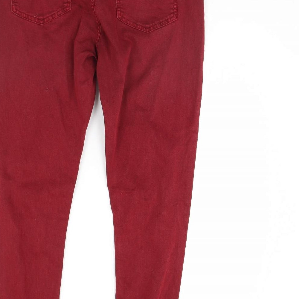 m&s Womens Red   Jegging Jeans Size 16 L30 in
