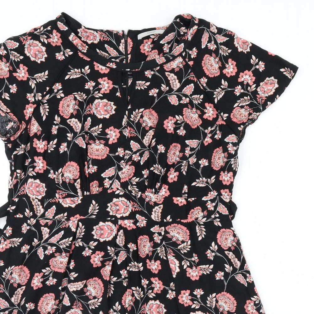 George Womens Black Floral  Fit & Flare  Size 18