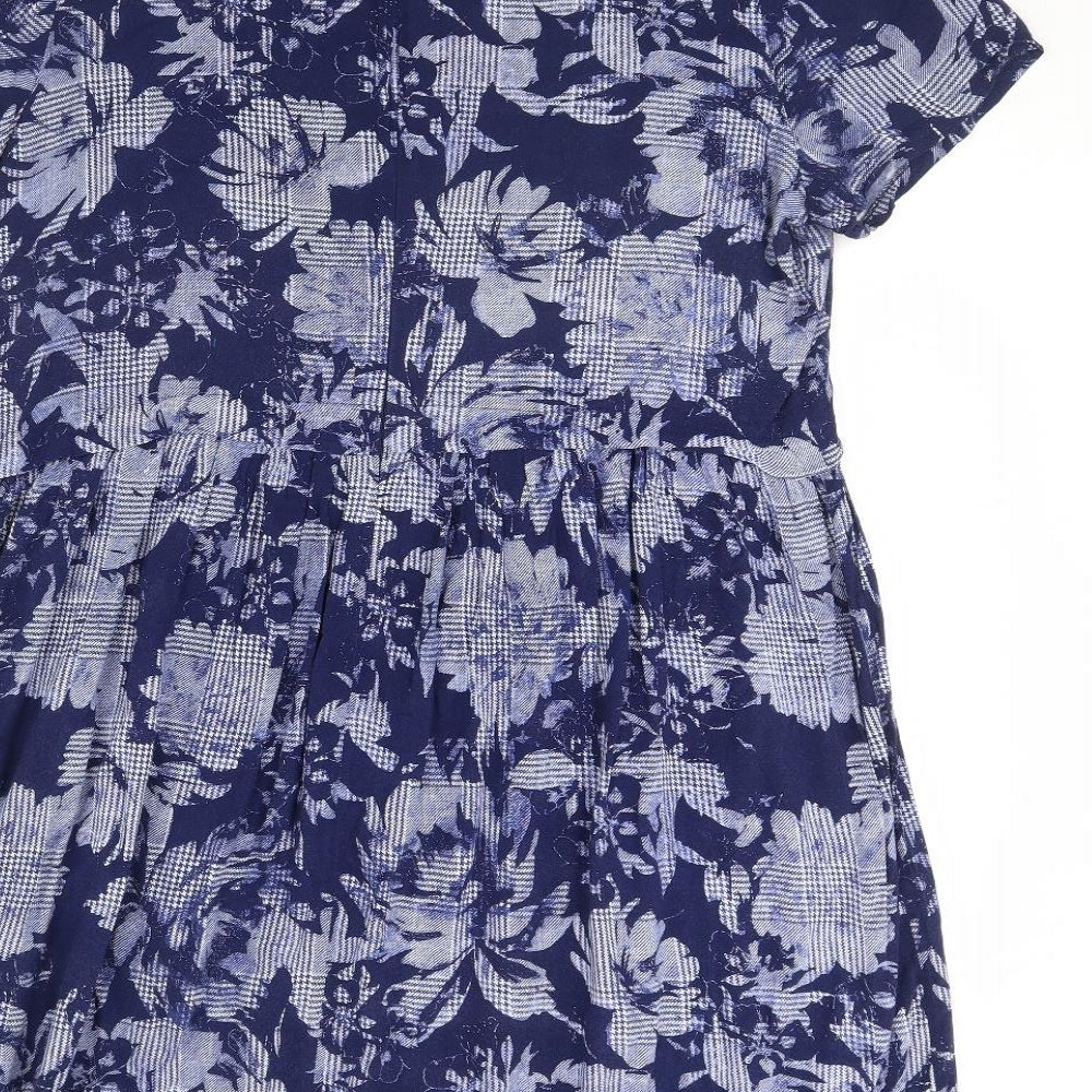 TU Womens Blue Floral  Fit & Flare  Size 18