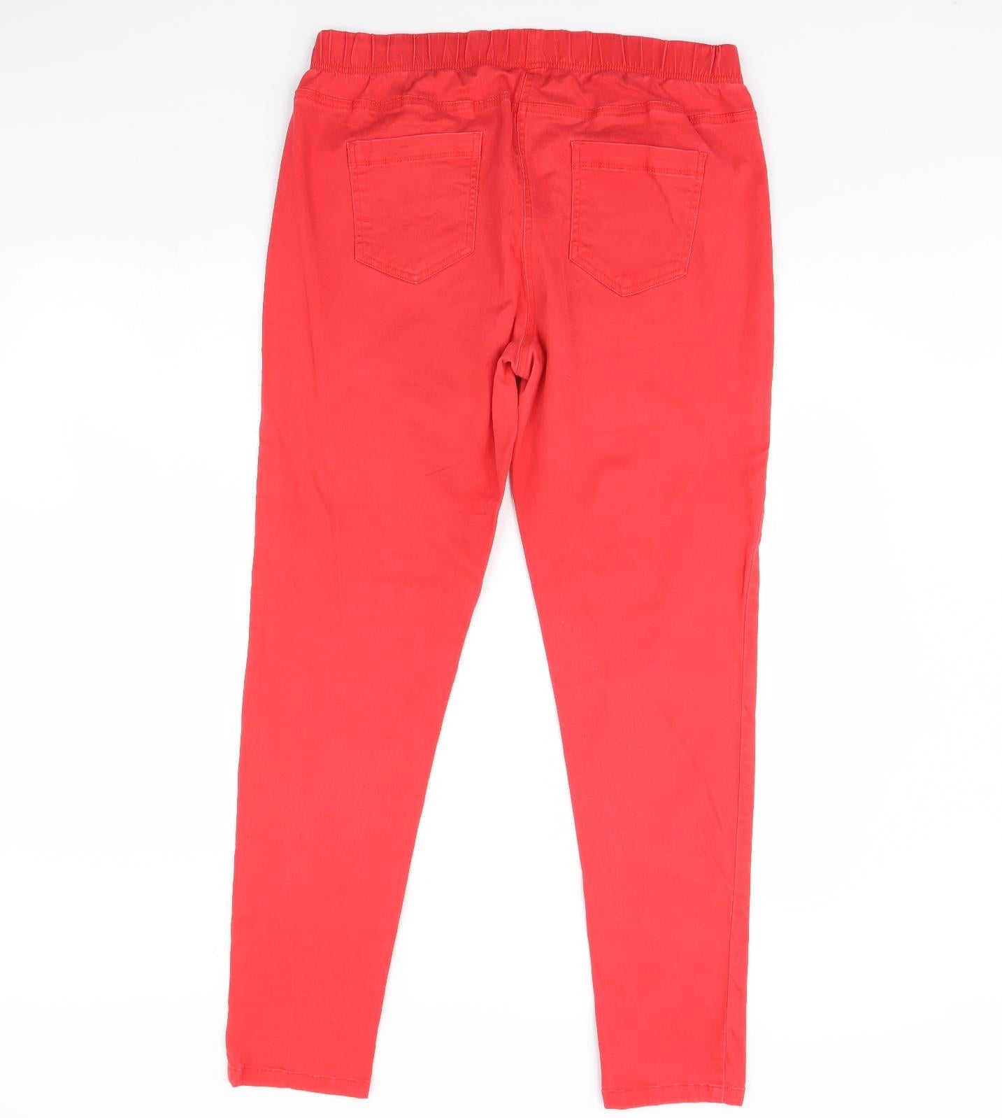 TU Womens Red   Jegging Jeans Size 16 L30 in