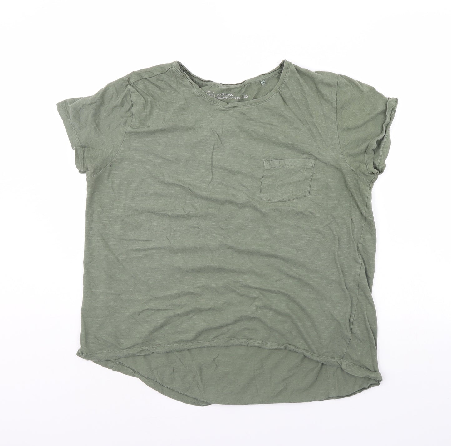 Clothing & Co Womens Green   Basic T-Shirt Size 16