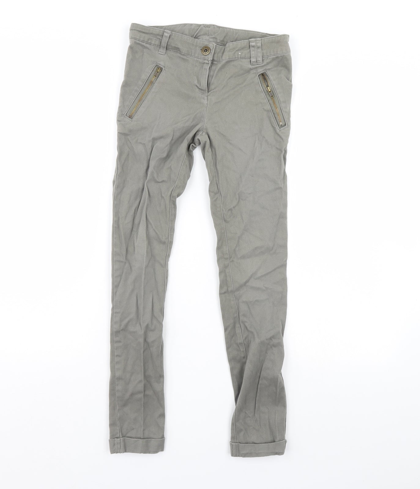 NEXT Girls Grey   Chino Trousers Size 8 Years