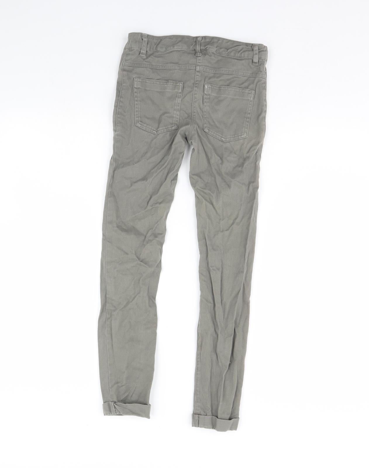 NEXT Girls Grey   Chino Trousers Size 8 Years
