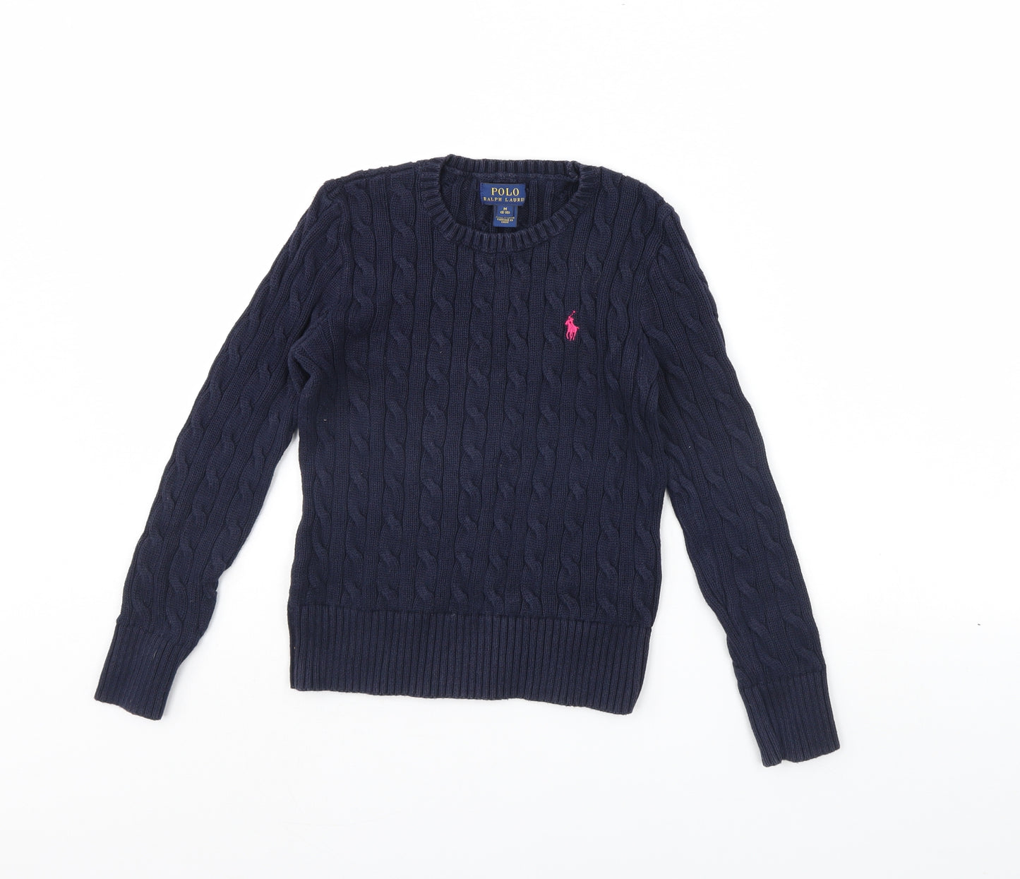 Ralph Lauren Girls Blue   Pullover Jumper Size 8 Years