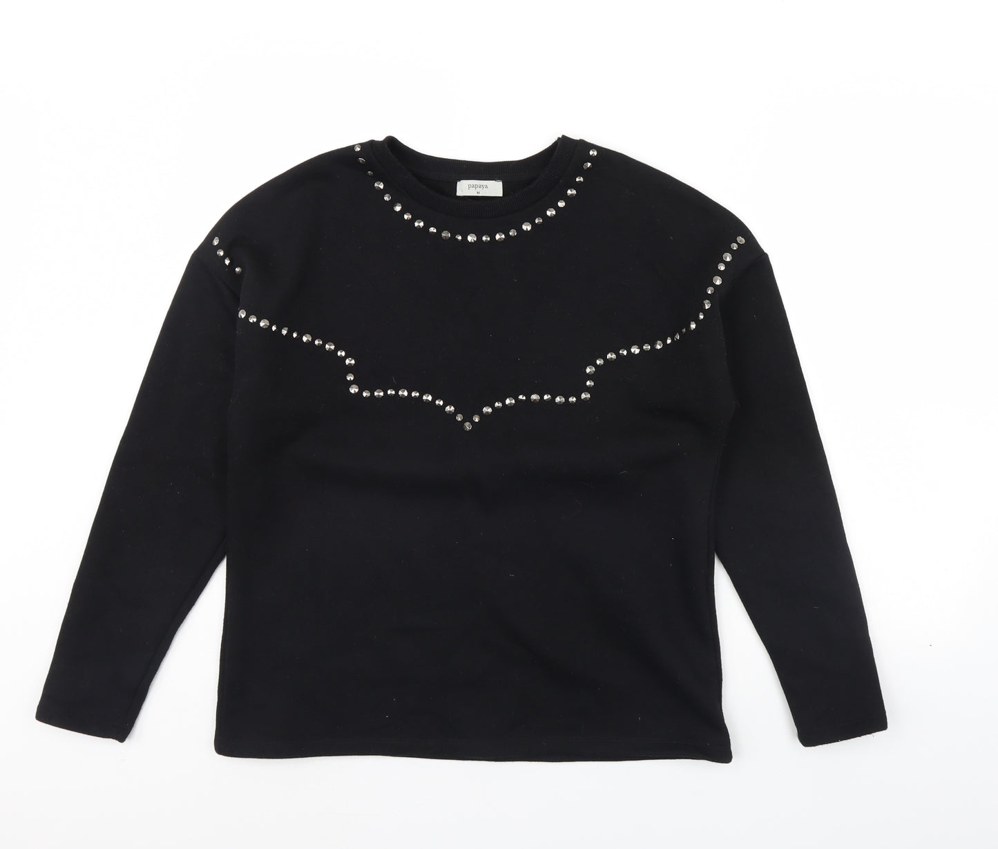 Papaya Womens Black   Pullover Jumper Size M