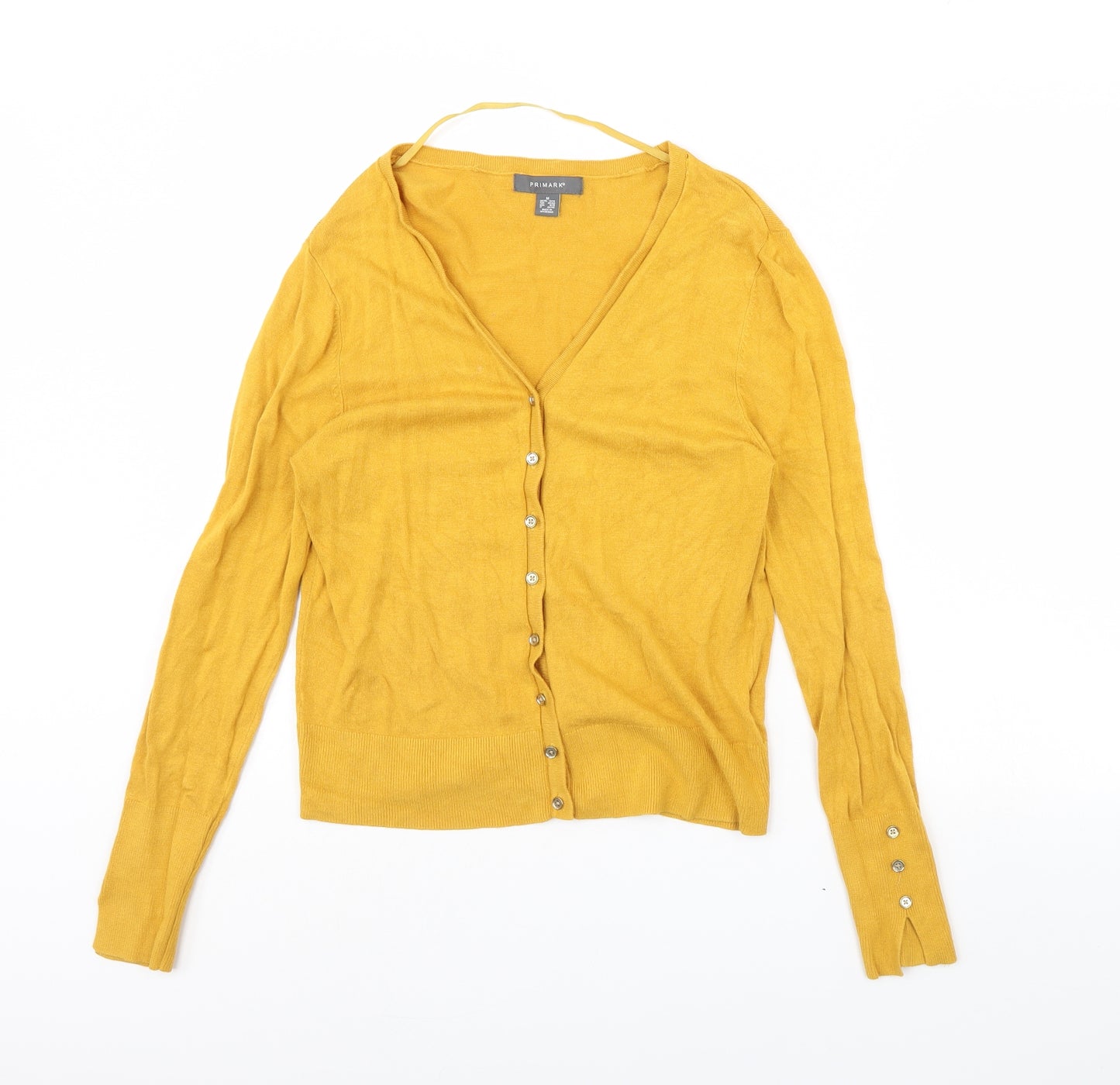 Primark Womens Yellow   Cardigan Jumper Size M