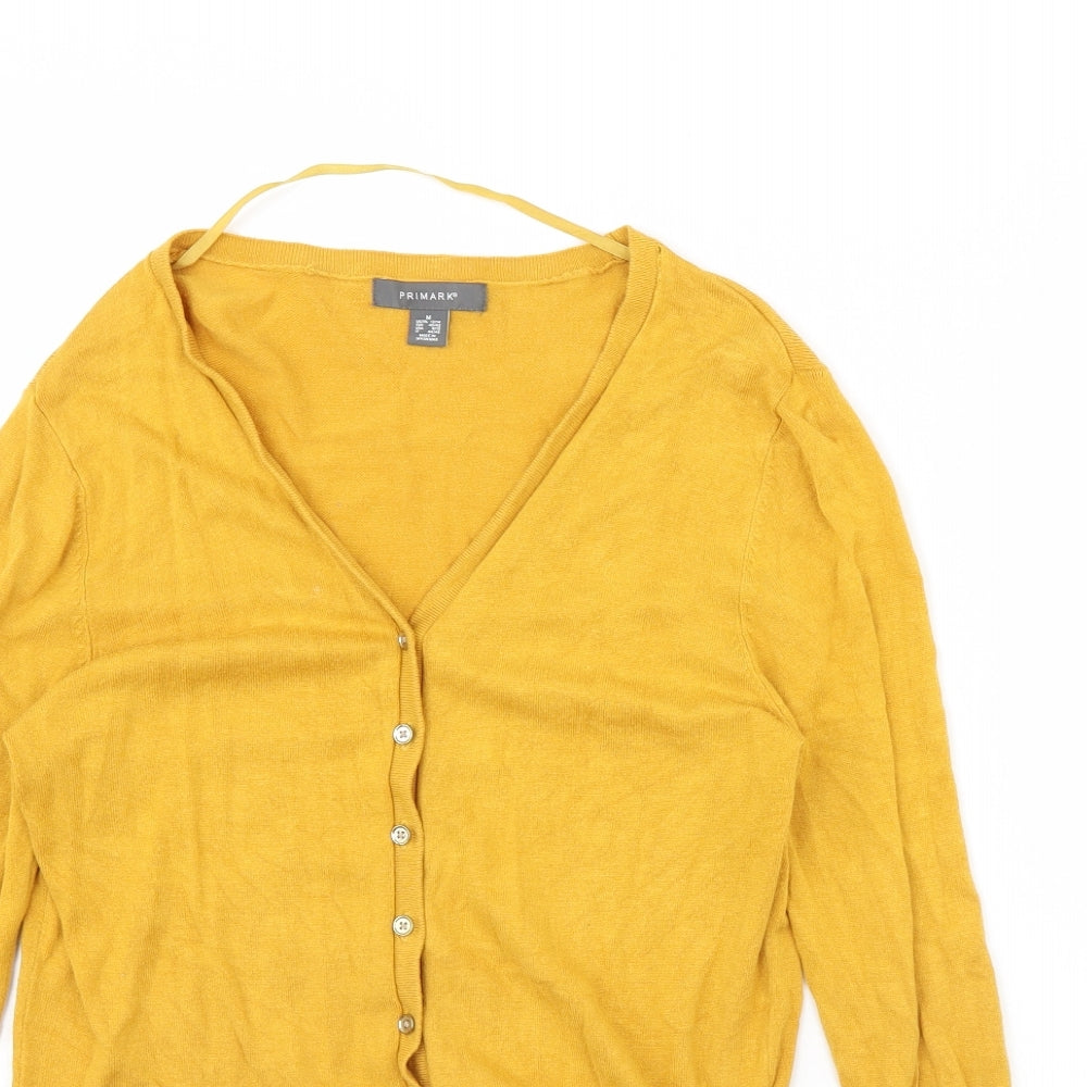 Primark Womens Yellow   Cardigan Jumper Size M