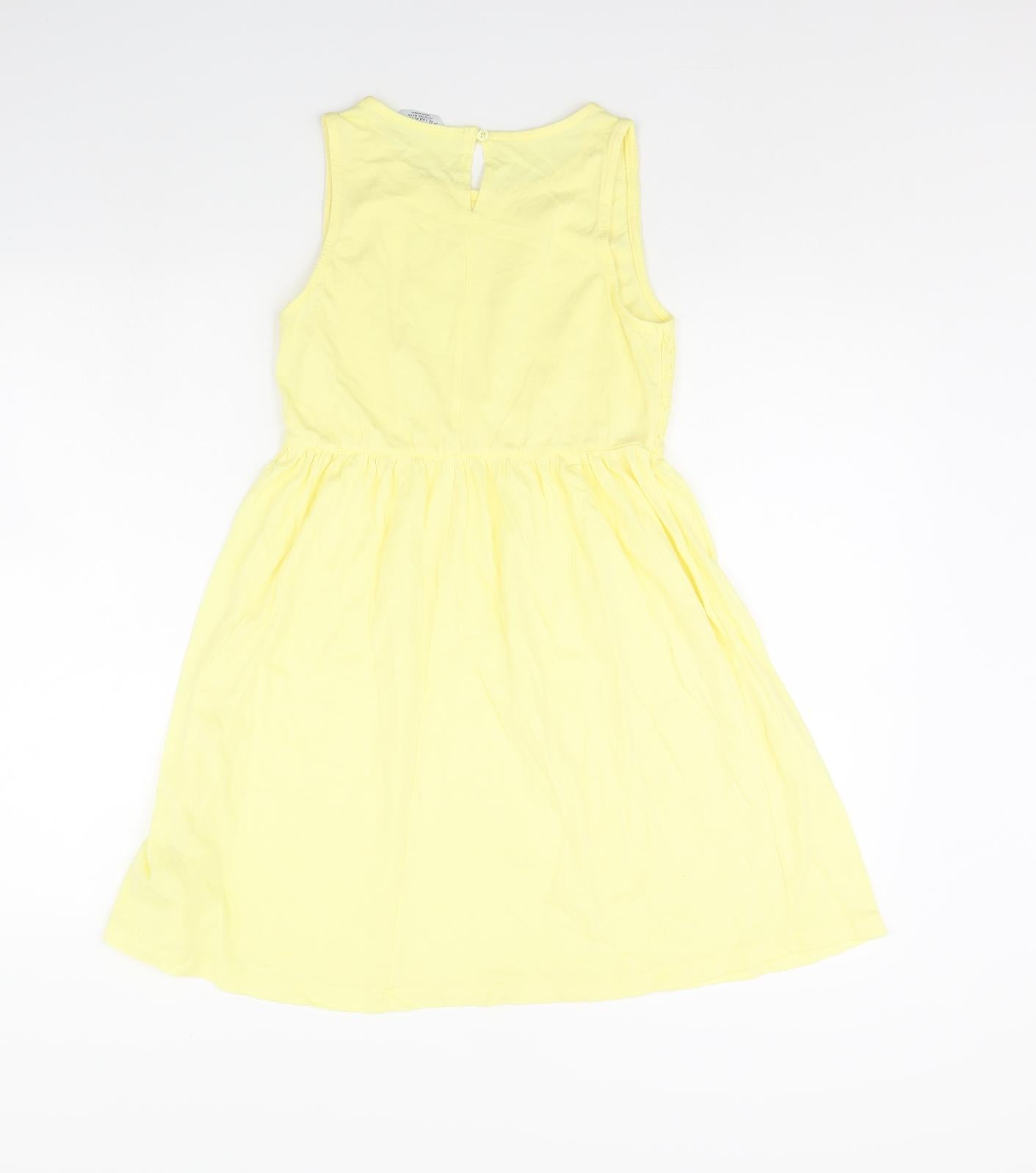 Primark Girls Yellow   Fit & Flare  Size 13 Years