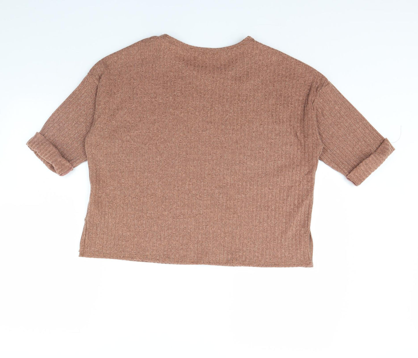 Olivia rae Womens Brown   Cropped Blouse Size M