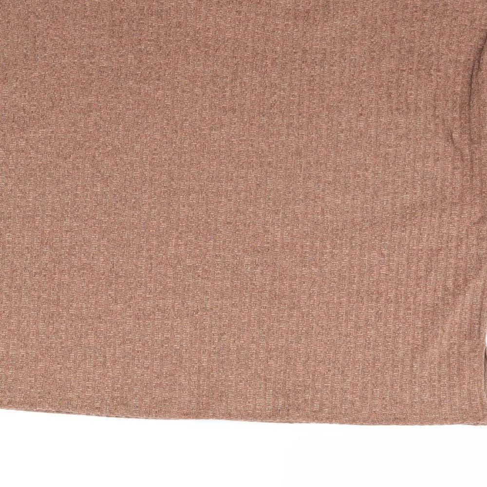 Olivia rae Womens Brown   Cropped Blouse Size M