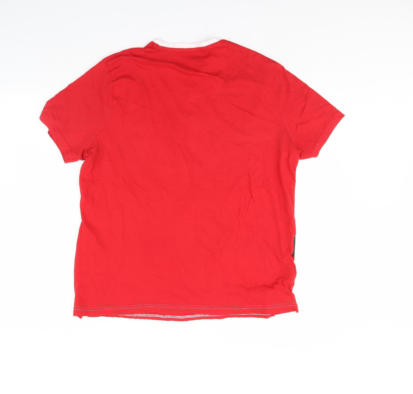 George Mens Red    T-Shirt Size L  - Santa