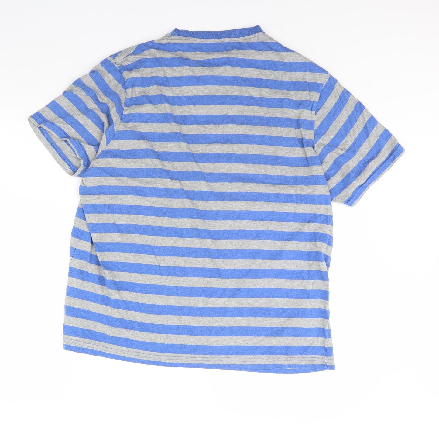 George Mens Blue Striped   T-Shirt Size XL
