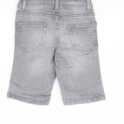 Denim & Co. Boys Grey  Denim Chino Shorts Size 5 Years