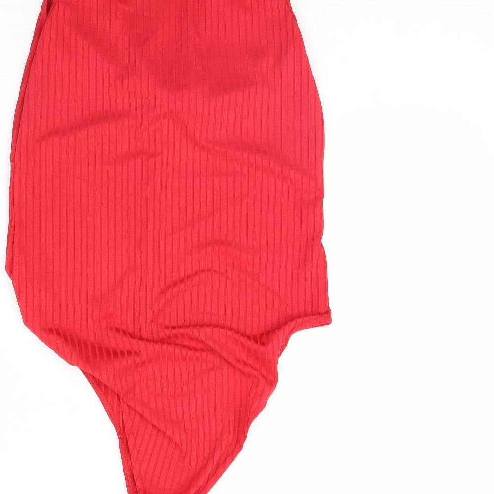 New Look Womens Red   Bodysuit One-Piece Size 10